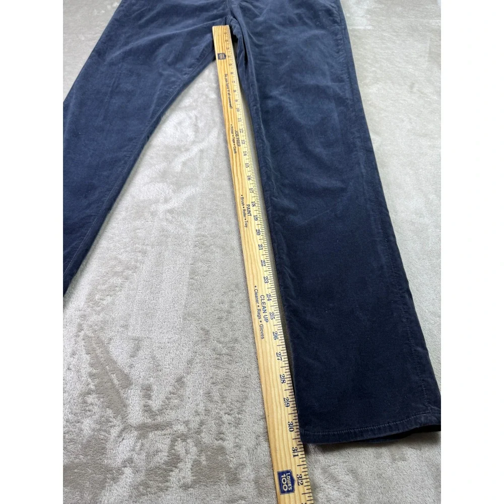 Citizens of Humanity Mens Velvet Pants Size 31 London Tapered Slim Fit Navy Dark